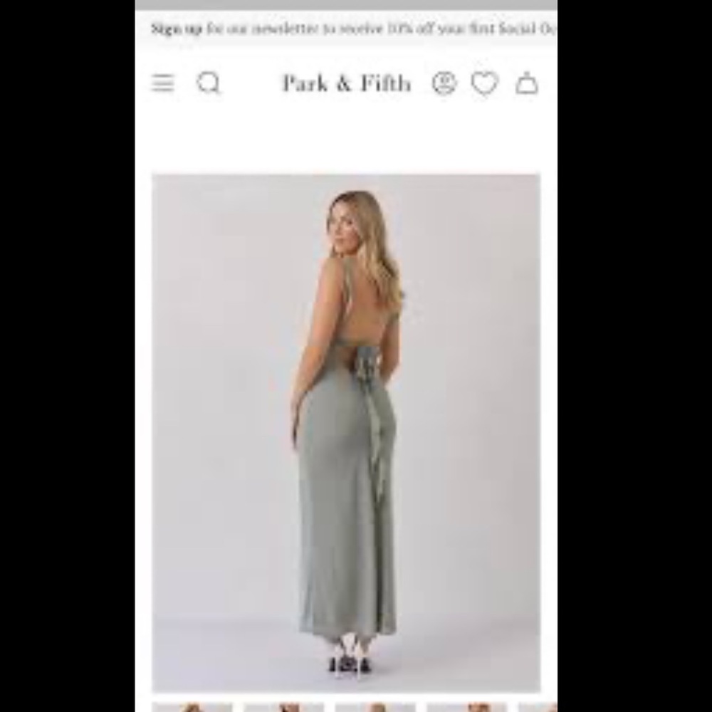 Park and fifth sage green dress